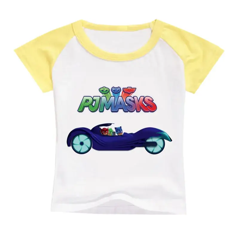 Boys T-shirt Red White Cartoon Motorcycle Print — feature 14
