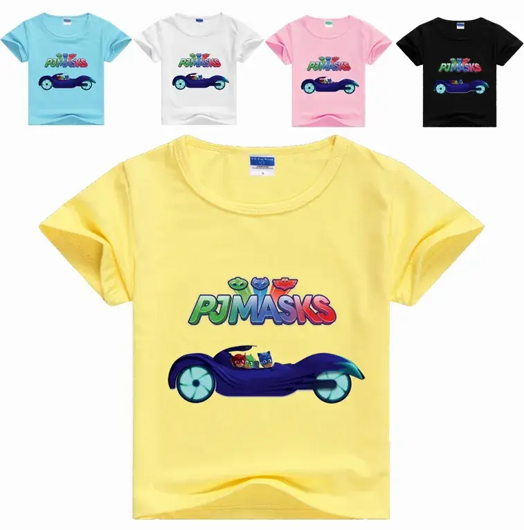 Boys T-shirt Red White Cartoon Motorcycle Print — feature 3