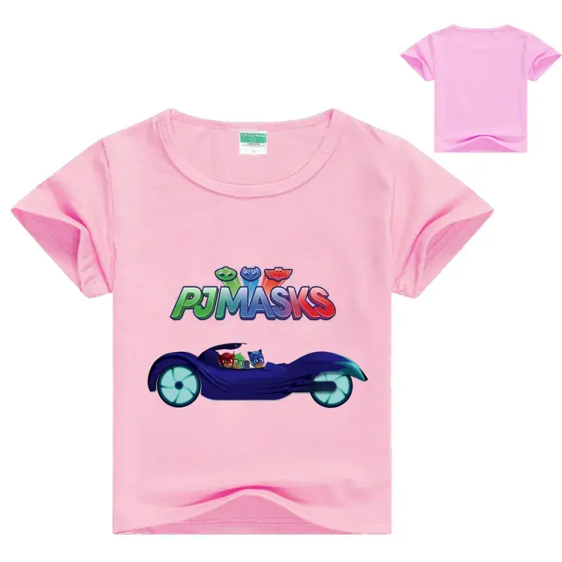 Boys T-shirt Red White Cartoon Motorcycle Print — feature 9