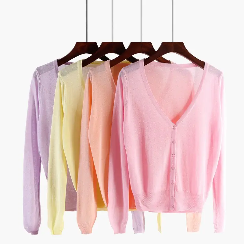 Women's Black Knitted Cardigan Summer Wear Large - Image 10