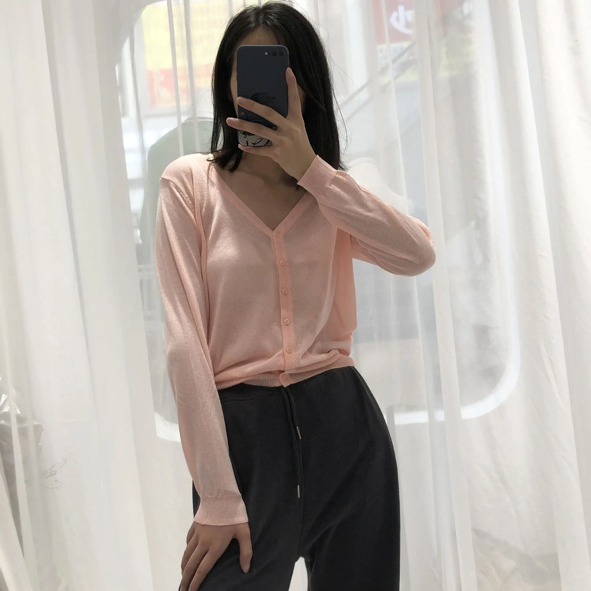Women's Black Knitted Cardigan Summer Wear Large - Image 11