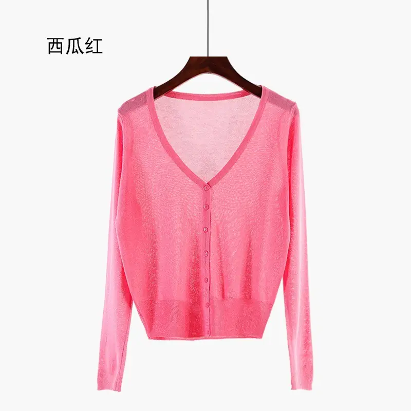 Women's Black Knitted Cardigan Summer Wear Large - Image 5