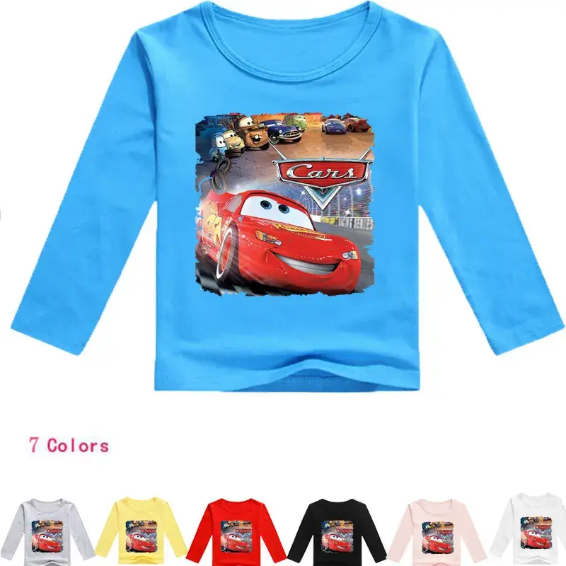New Boys Long Sleeve T-Shirt Cartoon Print Yellow White - Image 13