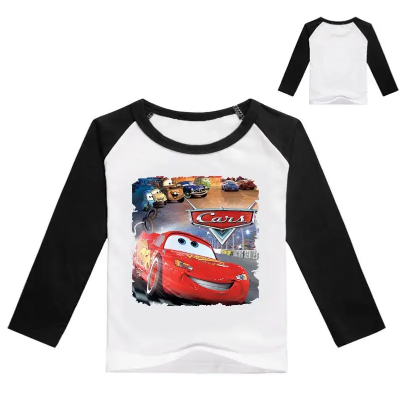New Boys Long Sleeve T-Shirt Cartoon Print Yellow White - Image 11