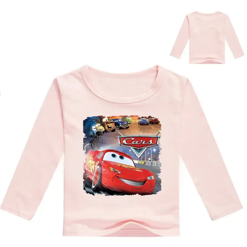 New Boys Long Sleeve T-Shirt Cartoon Print Yellow White - Image 2