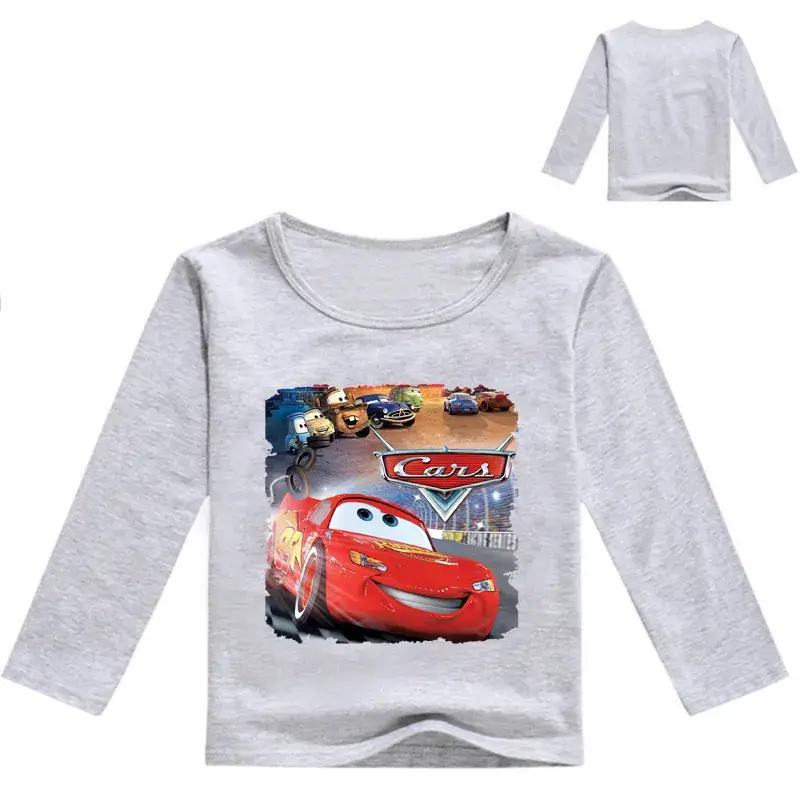 New Boys Long Sleeve T-Shirt Cartoon Print Yellow White - Image 6