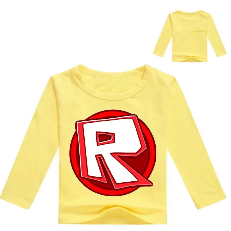 Yellow R-Craved Long Sleeve T-Shirt for Kids - Image 3