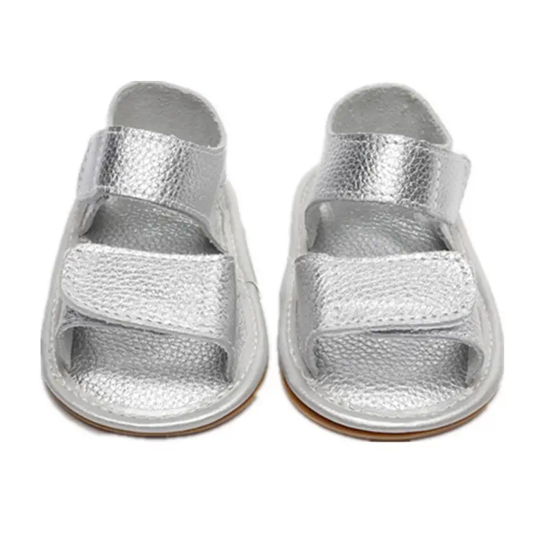 Korean Style Velcro Sandals for Kids Brown - Image 13