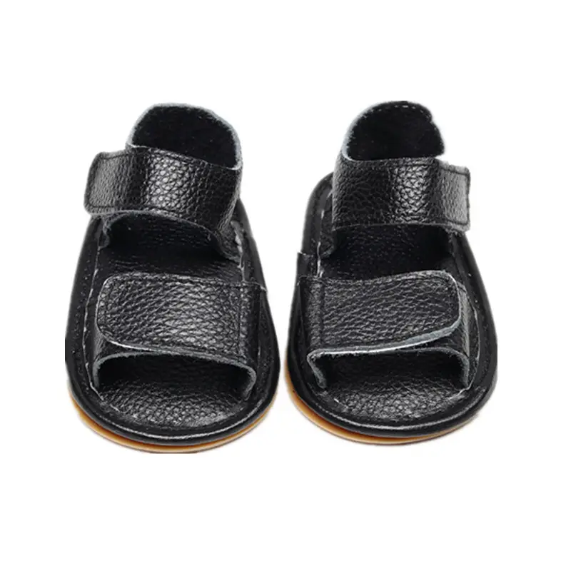 Korean Style Velcro Sandals for Kids Brown - Image 2