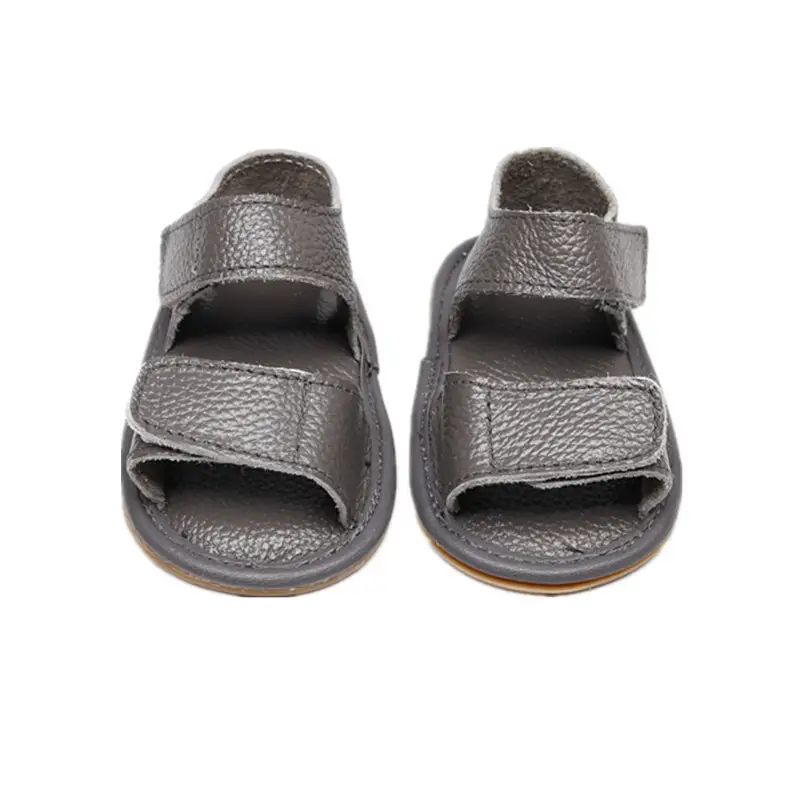 Korean Style Velcro Sandals for Kids Brown - Image 3