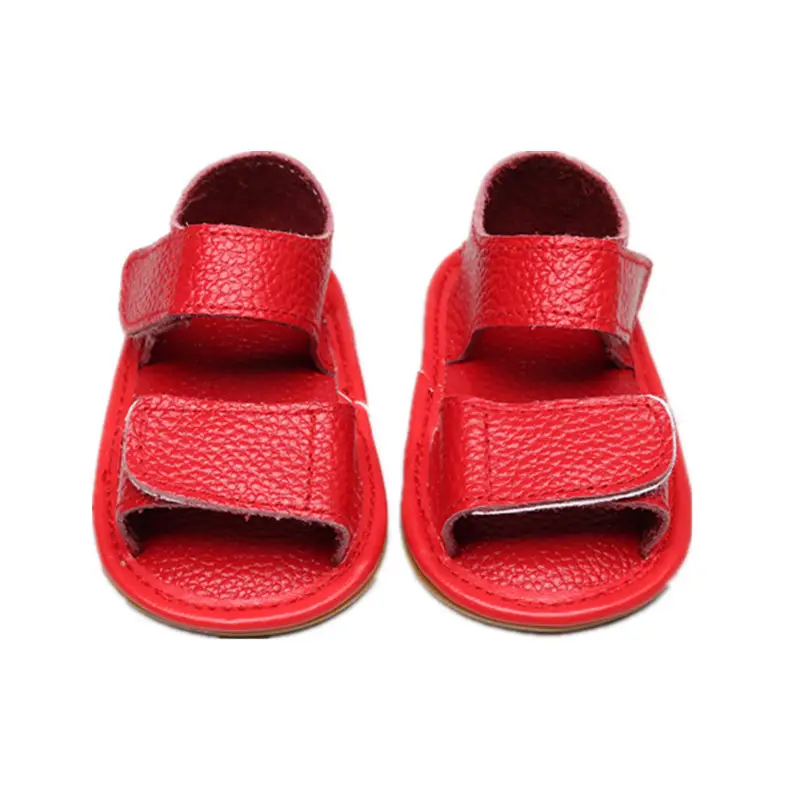 Korean Style Velcro Sandals for Kids Brown - Image 8