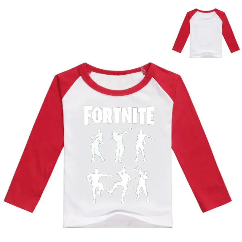 Fortnite Printed Kids Long Sleeve T-Shirt Blue 7 Colors