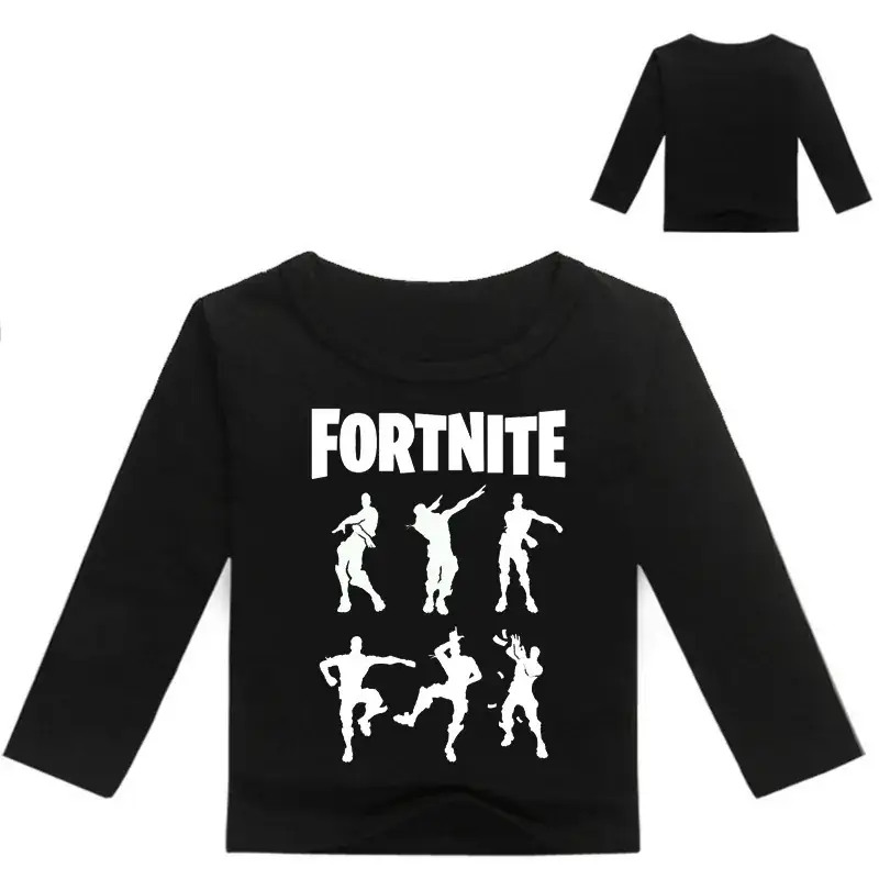 Fortnite Printed Kids Long Sleeve T-Shirt Blue 7 Colors — feature 8