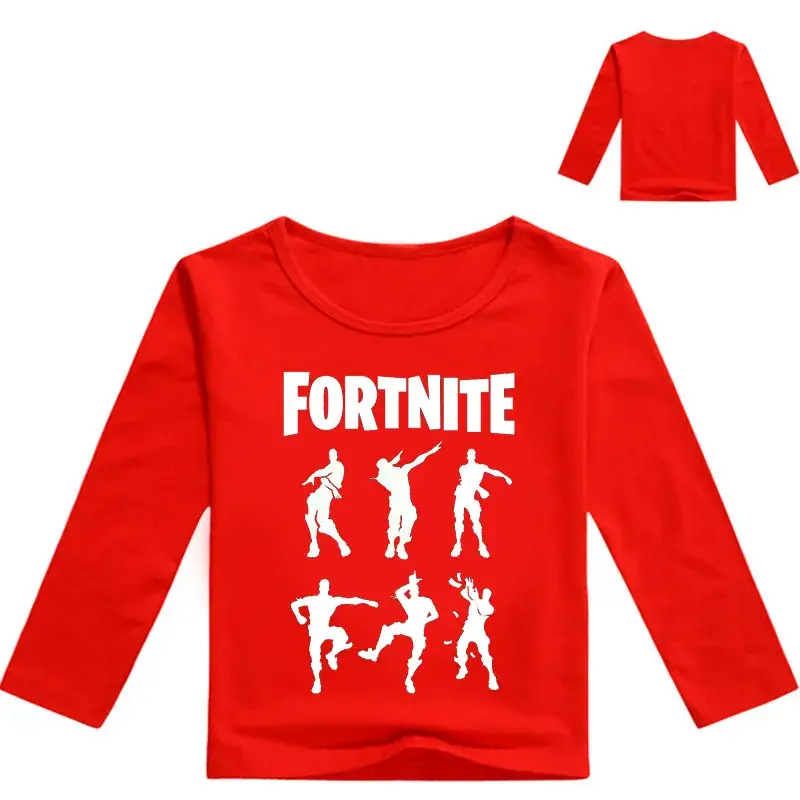 Fortnite Printed Kids Long Sleeve T-Shirt Blue 7 Colors — feature 9