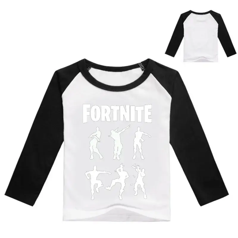 Fortnite Printed Kids Long Sleeve T-Shirt Blue 7 Colors