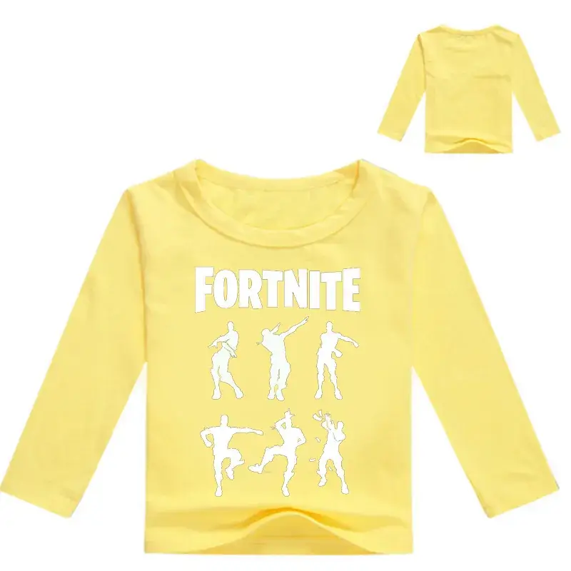 Fortnite Printed Kids Long Sleeve T-Shirt Blue 7 Colors