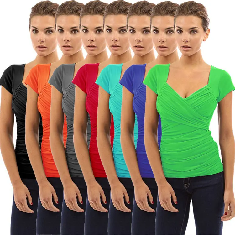 2021 Green Low-Waist Crossbody T-Shirt for Women - Image 9