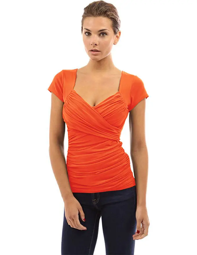2021 Green Low-Waist Crossbody T-Shirt for Women - Image 7