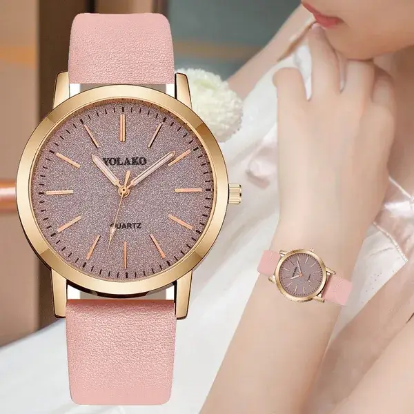 Pink Tardieu Quartz Women's Watch with Leather Band - Image 10