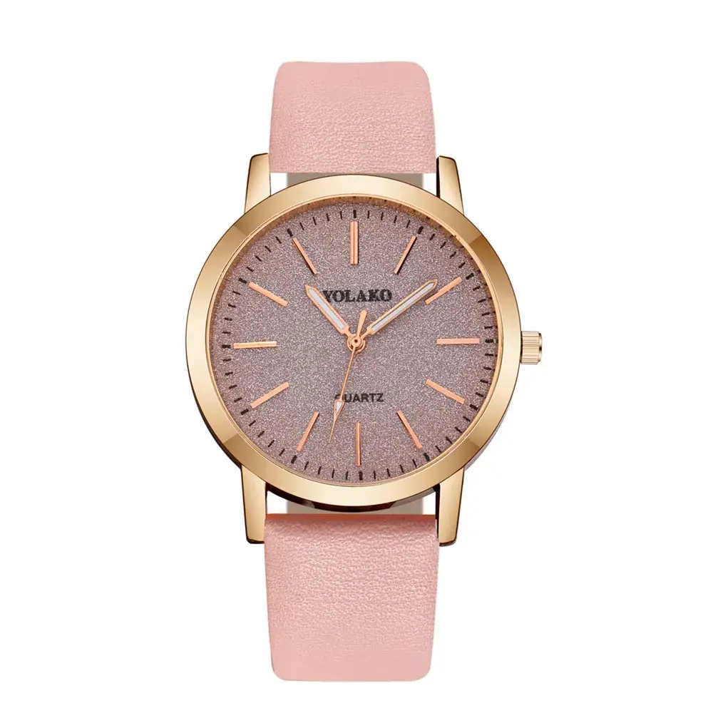 Pink Tardieu Quartz Women's Watch with Leather Band - Image 5