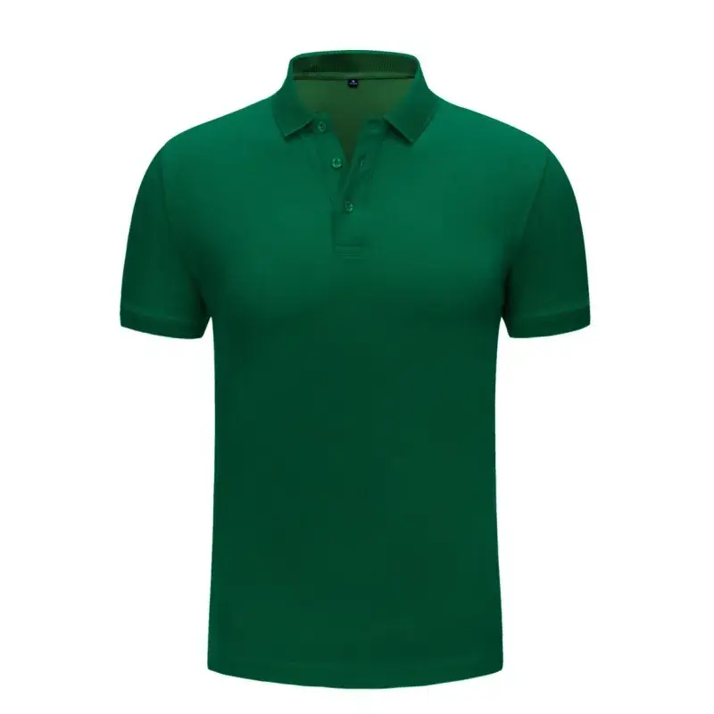 Men Dark Green Polo Shirt Large Size