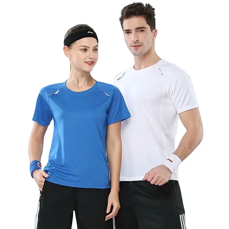 Men Women Black Athletic T-Shirt Quick Dry - Image 9