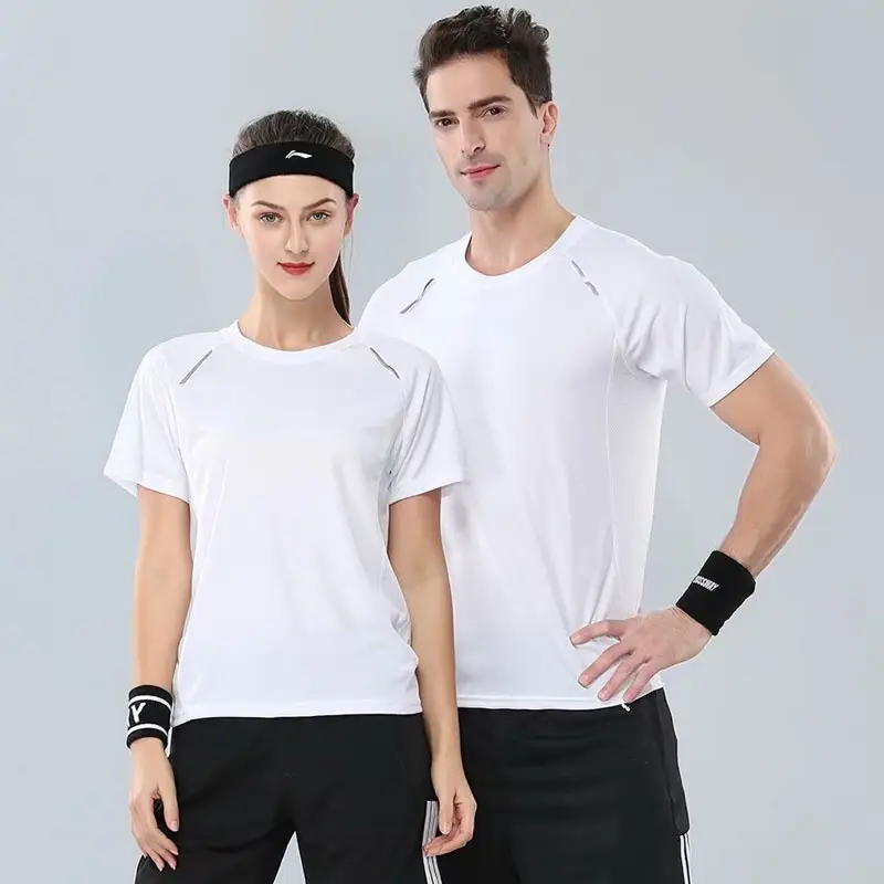 Men Women Black Athletic T-Shirt Quick Dry - Image 11