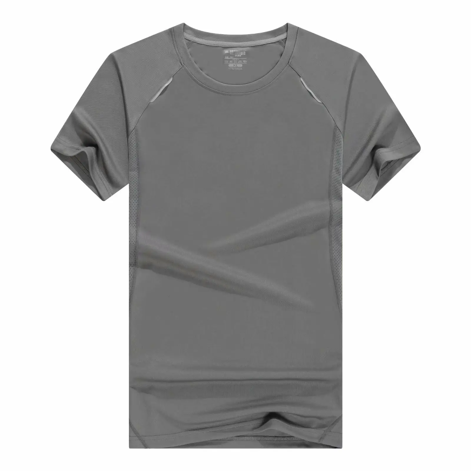 Men Women Black Athletic T-Shirt Quick Dry - Image 3