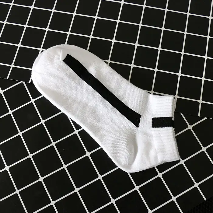 Spring and Summer Thin Fashionable Casual Sports Socks Men's Boat Socks Short Socks One Bar Color Striped Personalized Trendy Socks