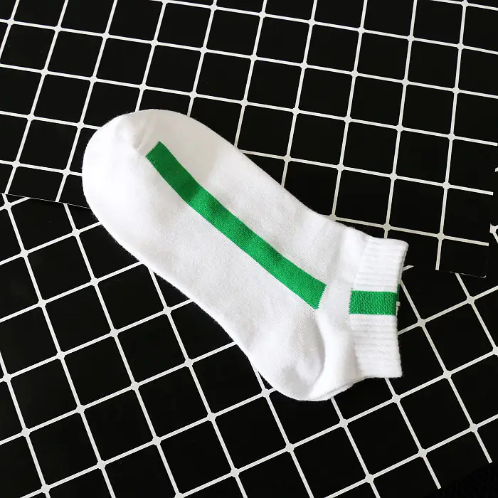 Spring and Summer Thin Fashionable Casual Sports Socks Men's Boat Socks Short Socks One Bar Color Striped Personalized Trendy Socks