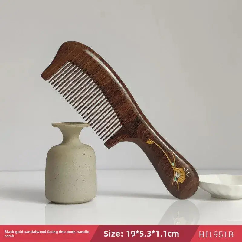Sandalwood Anti-Static Hair Comb with Meridian Massage - Image 11