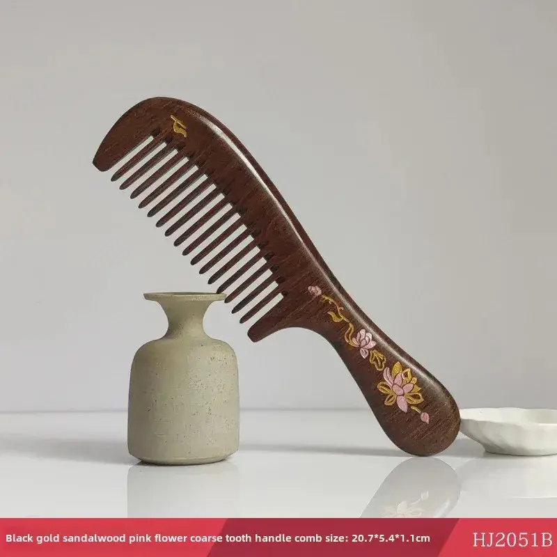 Sandalwood Anti-Static Hair Comb with Meridian Massage - Image 12