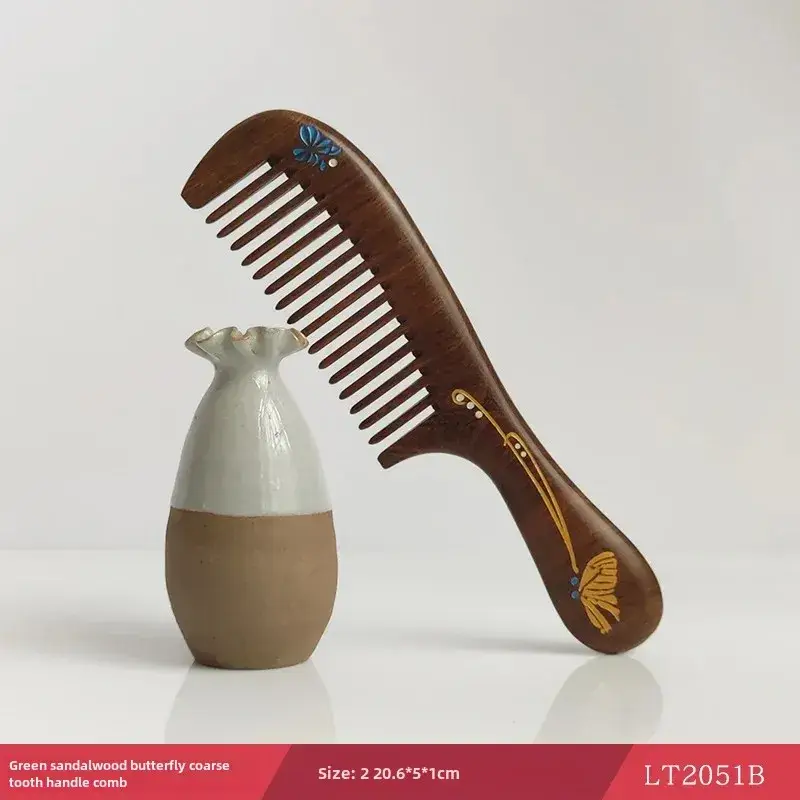 Sandalwood Anti-Static Hair Comb with Meridian Massage - Image 13