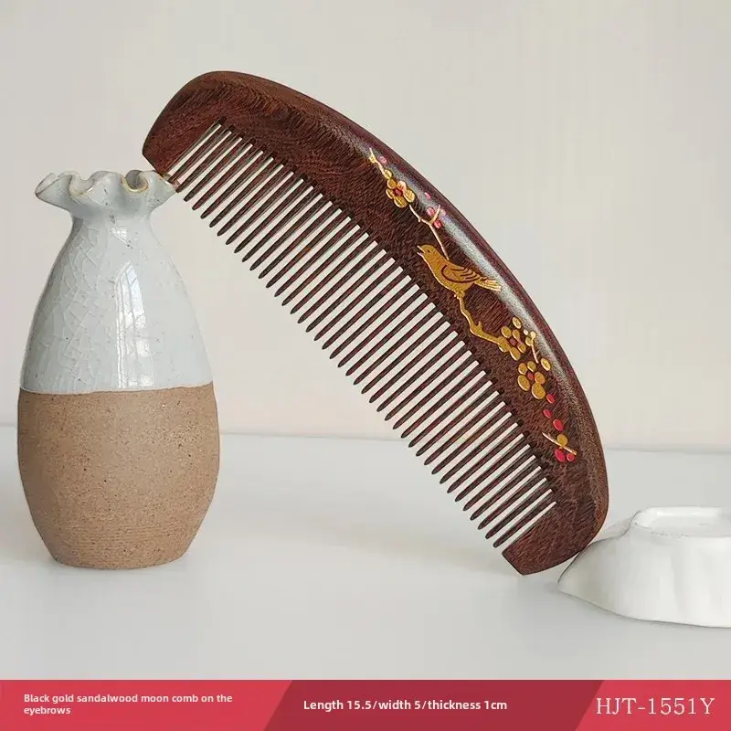 Sandalwood Anti-Static Hair Comb with Meridian Massage - Image 15