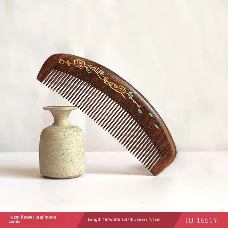 Sandalwood Anti-Static Hair Comb with Meridian Massage - Image 2