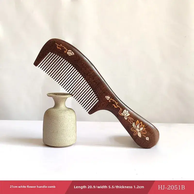 Sandalwood Anti-Static Hair Comb with Meridian Massage - Image 3
