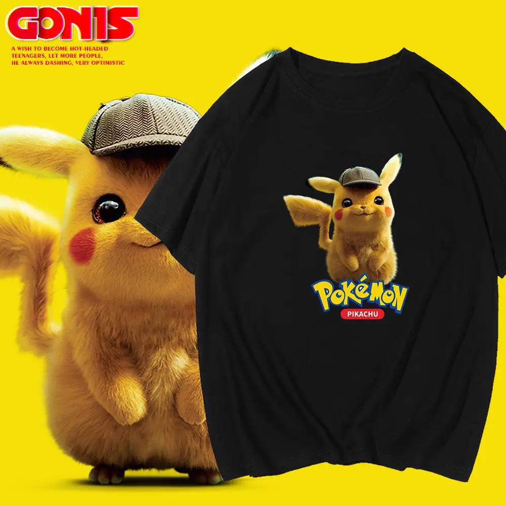Pikachu Pikachu Red T-Shirt for Men Women Summer - Image 8