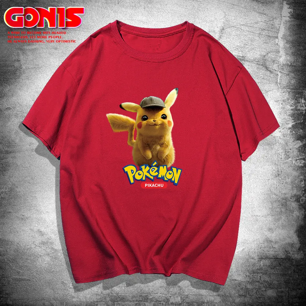 Pikachu Pikachu Red T-Shirt for Men Women Summer - Image 11