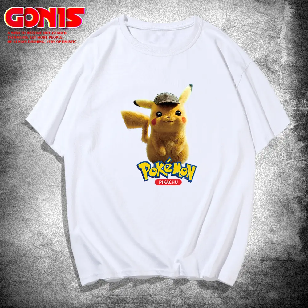 Pikachu Pikachu Red T-Shirt for Men Women Summer - Image 2