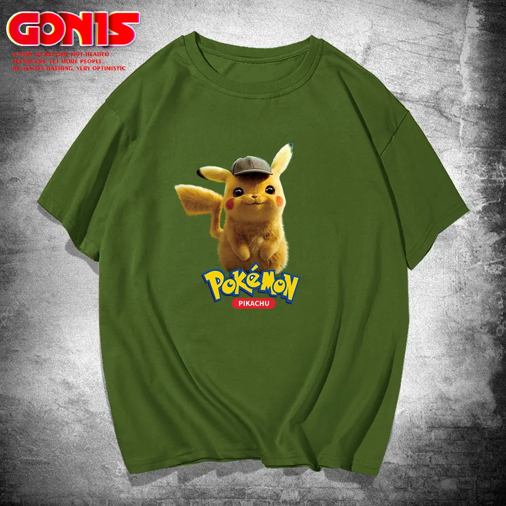 Pikachu Pikachu Red T-Shirt for Men Women Summer - Image 6