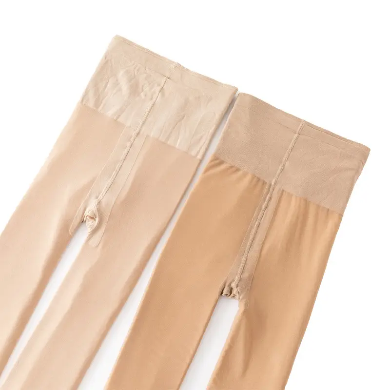 Flesh-Colored Double-Layer Tights for Women - Image 9