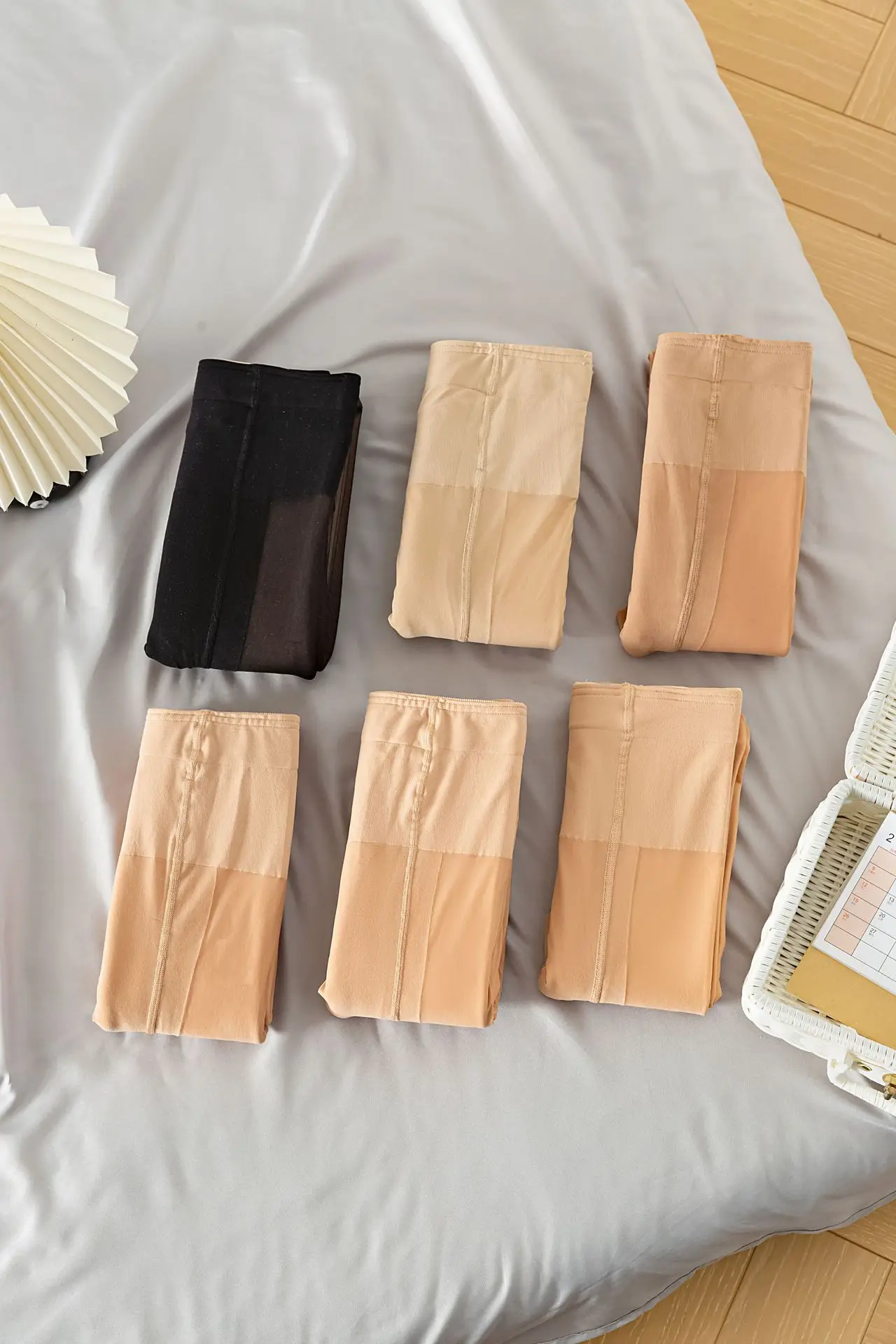 Flesh-Colored Double-Layer Tights for Women — feature 21