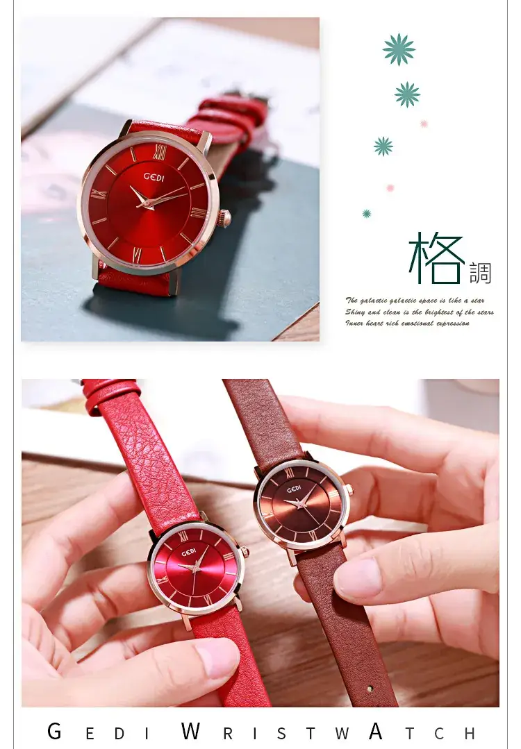 Gedi Roman Numeral Women's Watch Black Rose Gold — feature 8