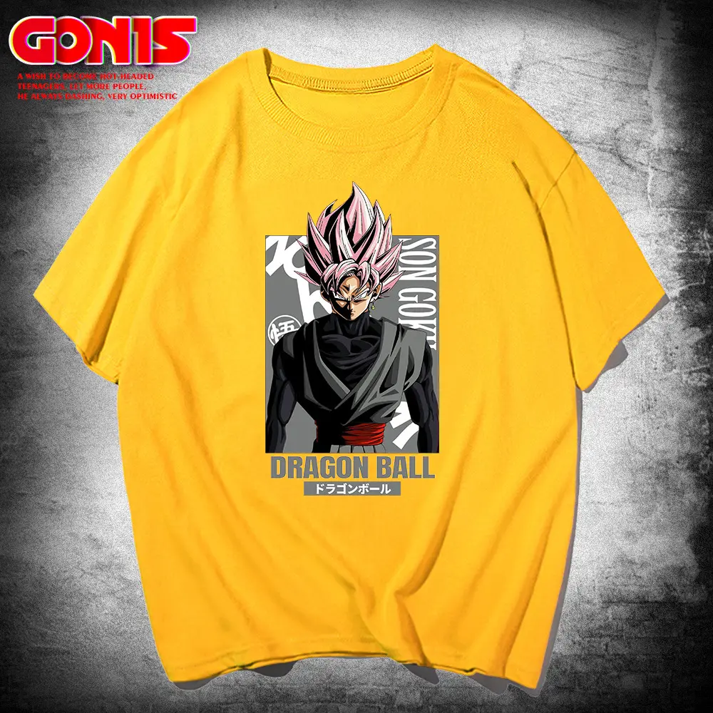 Men's Dragon Ball Graphic T-Shirt Grey Cotton Loose Fit - Image 3
