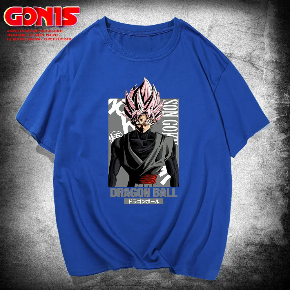 Men's Dragon Ball Graphic T-Shirt Grey Cotton Loose Fit - Image 5