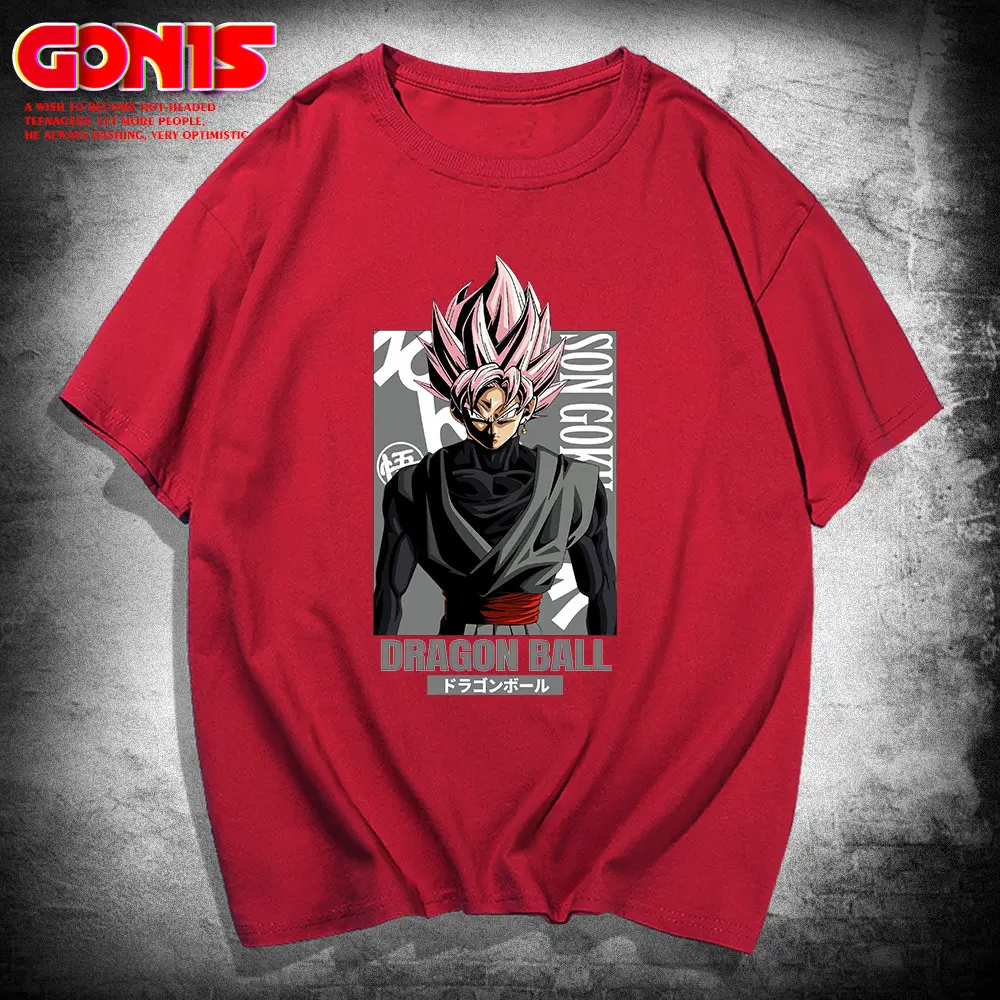 Men's Dragon Ball Graphic T-Shirt Grey Cotton Loose Fit - Image 4
