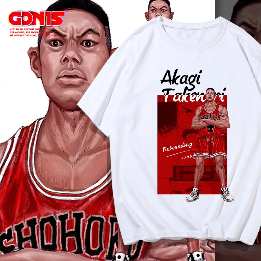 Men's Blue Cartoon T-Shirt Akagi Gangxian Basketball Training - Image 7