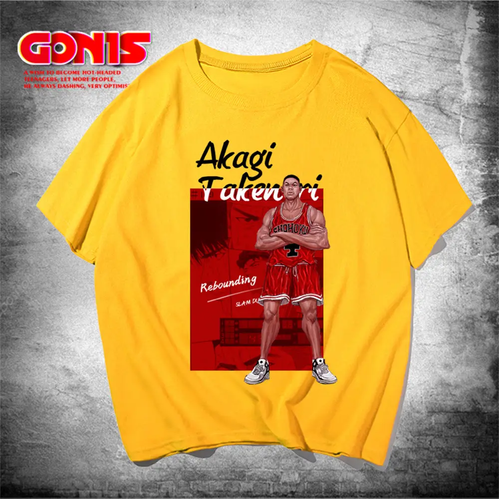 Men's Blue Cartoon T-Shirt Akagi Gangxian Basketball Training - Image 3