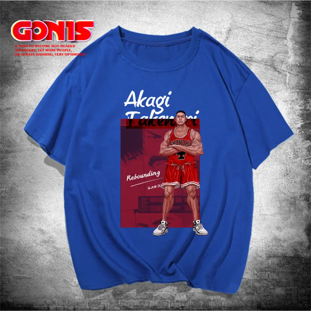 Men's Blue Cartoon T-Shirt Akagi Gangxian Basketball Training - Image 4