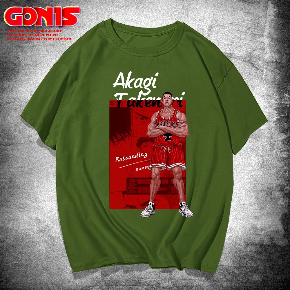 Men's Blue Cartoon T-Shirt Akagi Gangxian Basketball Training - Image 5